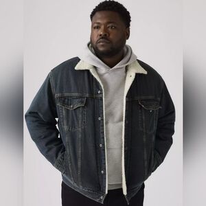 Men's Denim Sherpa Jacket